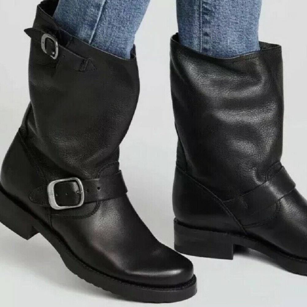Frye Veronica Short Boots Black 8.5